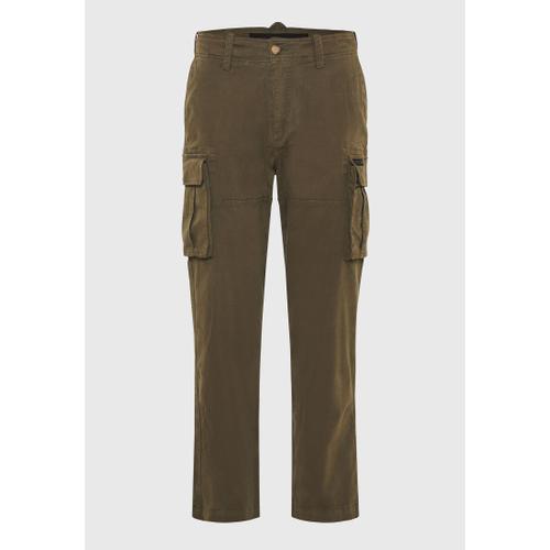 Men's Loose Fit Cargo Pants in Jacquard Weave with Multiple Pockets