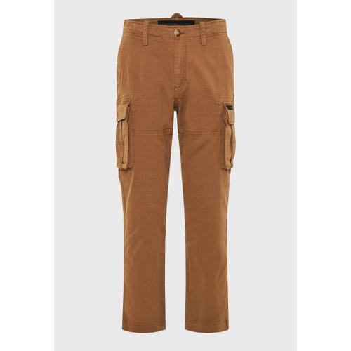 Men's Loose Fit Cargo Pants in Jacquard Weave with Multiple Pockets