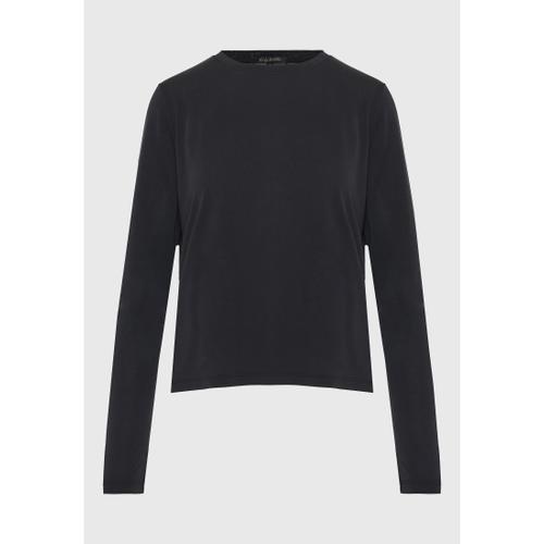 Women's Crew Neck Long Sleeve T-Shirt with Branded Label