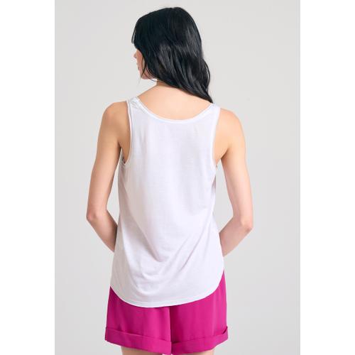 Women’s Viscose Tank Top in Plain Colour with Crew Neck
