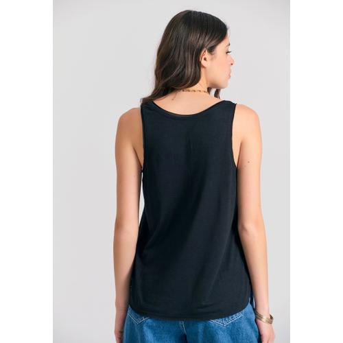 Women’s Viscose Tank Top in Plain Colour with Crew Neck