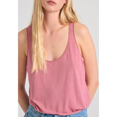 Women’s Viscose Tank Top in Plain Colour with Crew Neck