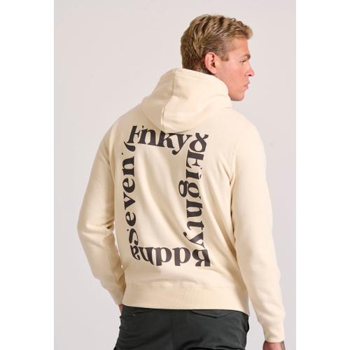 Men's Relaxed Fit Hoodie with Back Graphic Print and Kangaroo Pocket