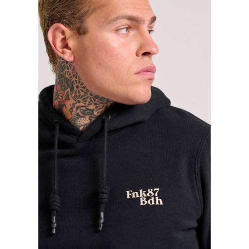 Men's Relaxed Fit Hoodie with Back Graphic Print and Kangaroo Pocket