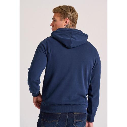 Men's Chest Printed Overhead Hoodie with Kangaroo Pocket