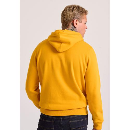 Men's Chest Printed Overhead Hoodie with Kangaroo Pocket