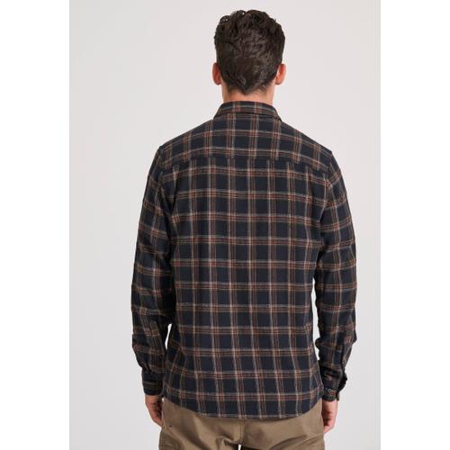 Men’s Flannel Plaid Shirt with Chest Pocket, Regular Fit & Classic Collar
