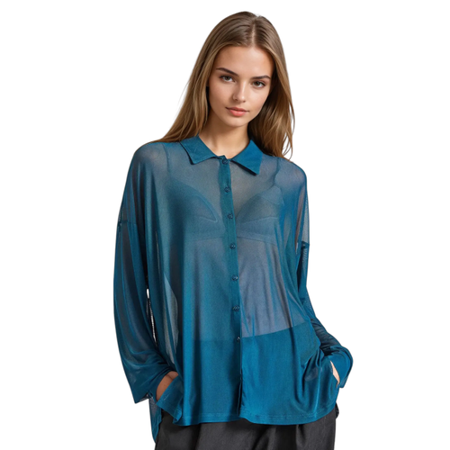 Women's Long Sleeve Shirt with Loose Fit