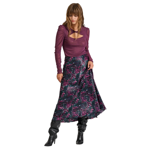 Haut transparent à manches longues pour femmes avec nœud et détail en tulle