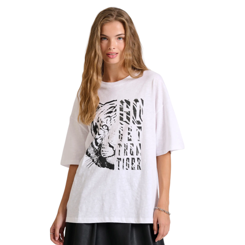 Women's Loose Fit T-Shirt with Bold Chest Print