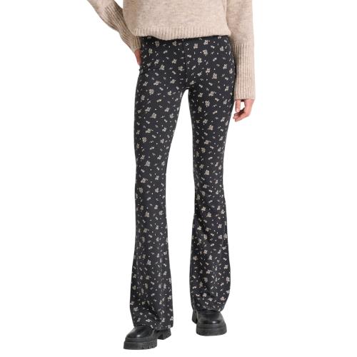 Pantaloni flare con stampa integrale da donna in misto Lyocell