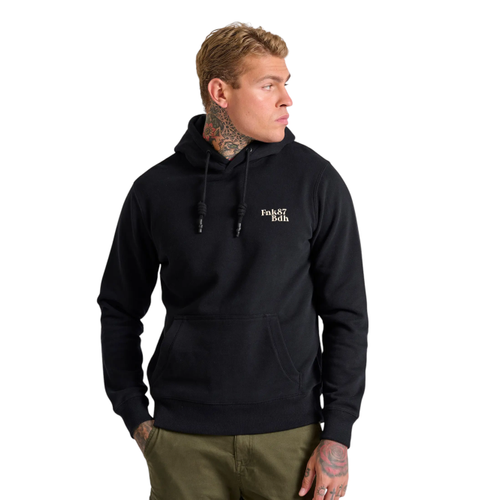 Herren Entspannte Passform Kapuzenpullover mit Rücken Grafikdruck und Kängurutasche