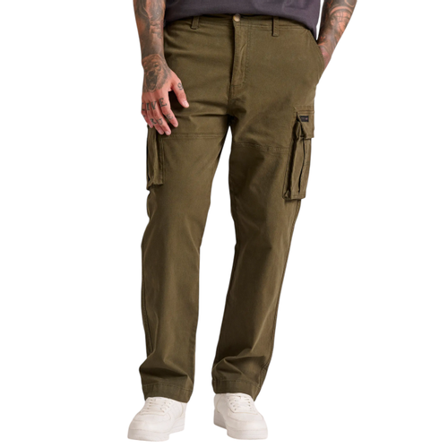 Men's Loose Fit Cargo Pants in Jacquard Weave with Multiple Pockets
