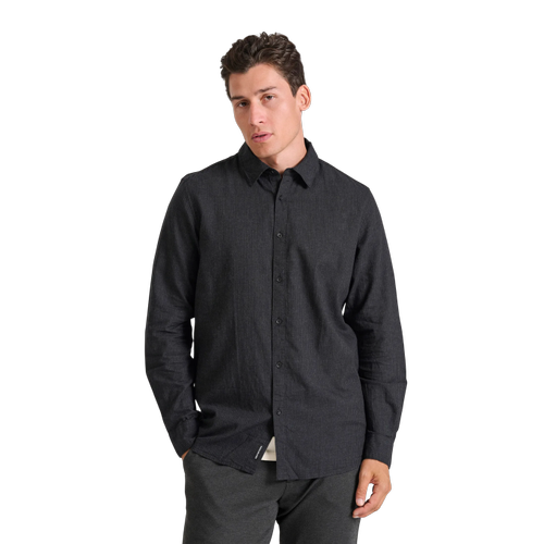 Herren Flanellgestreiftes Hemd mit Klassischem Kragen