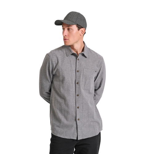 Herren-Flanell-Übershirt mit Muster, Brusttasche und Relaxed Fit