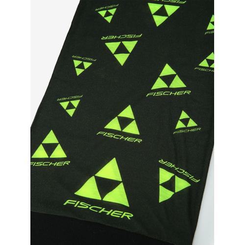 Unisex Bandana CI All Over Logo Fleece - Black-Yellow