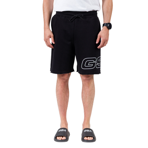 Short Bermuda Homme En Coton Mélangé Avec Cordon & Poches Latérales