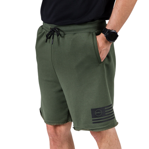 Bermuda Hombre De Algodón Con Estampado Gráfico & Bolsillo Trasero