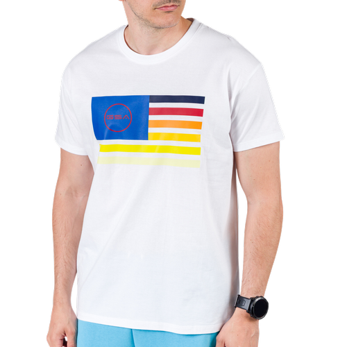 Ανδρικό T-Shirt με Στάμπα Σημαίας από Ουράνιο Τόξο & Στρογγυλή Λαιμόκοψη