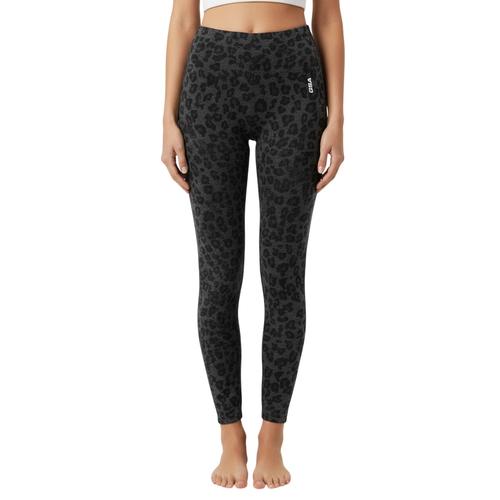 Leggings de Mujer con Estampado Leopardo y Tejido que Evacua la Humedad