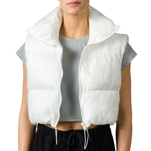 Piumino Smanicato Da Donna Con Collo Alto E Tasche Laterali