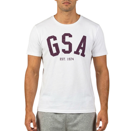 Men’s Cotton T-Shirt with Front Print & Round Neckline