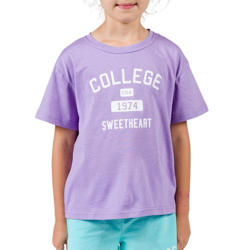 Παιδικό T-Shirt για Kορίτσια με Εμπρόσθια Εκτύπωση & Βαμβακερό Ύφασμα