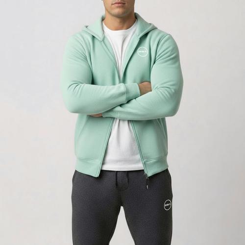 Unisex Zip-Up Hoodie with Slim Fit & Side Pockets