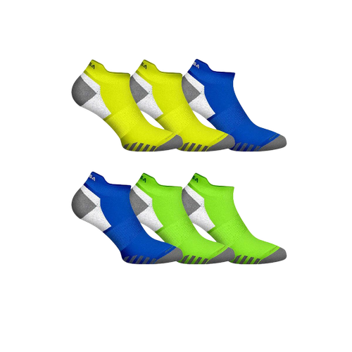 Men’s Low-Cut Socks with Extra Cushion and Compression Zones - 6 Pack
