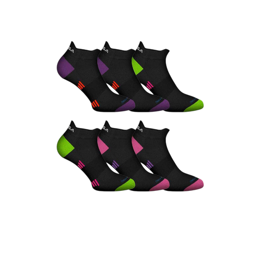 Calcetines Deportivos Ultraligeros de Corte Bajo para Mujer con Acolchado Suave - Pack de 6