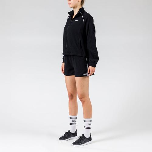 Women's Athletic Zip-Up Jacket with High Neckline & Chevron Pattern