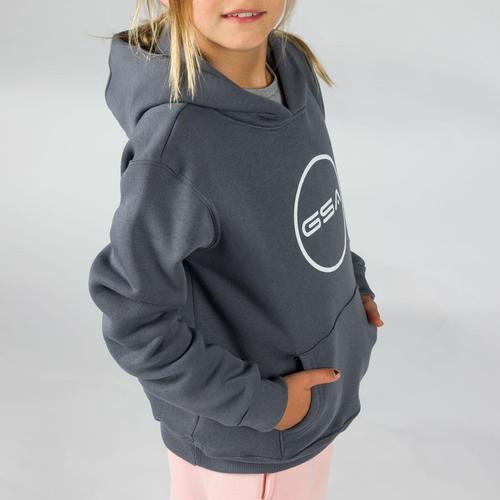 Kids' Fleece Hoodie with Logo Print & Kangaroo Pocket