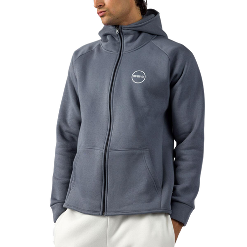 Ανδρική Fleece Ζακέτα Supercotton με Ασύμμετρο Σχέδιο