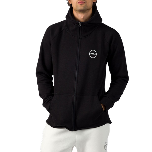 Ανδρική Fleece Ζακέτα Supercotton με Ασύμμετρο Σχέδιο