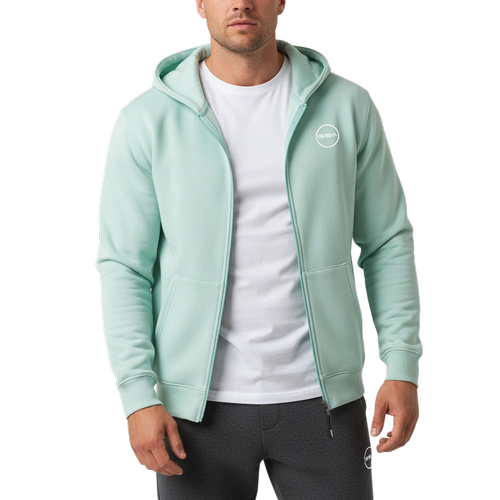 Unisex Zip-Up Hoodie with Slim Fit & Side Pockets