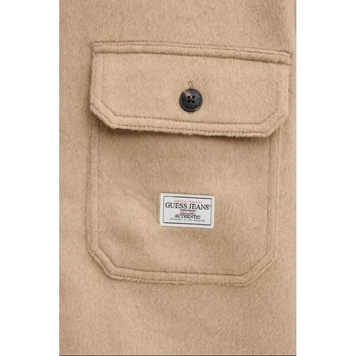 Men's Wool Blend Overshirt with Regular Fit