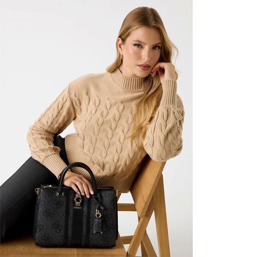 Women's Erenia Handbag with Zip & Button Closure