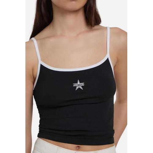 Women's Star Crop Sleeveless Top with Square Neckline