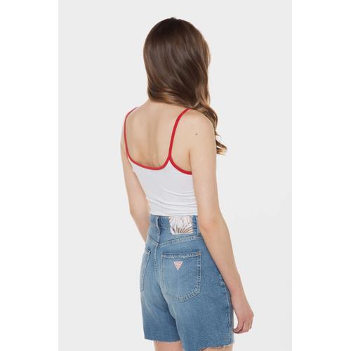Women's Star Crop Sleeveless Top with Square Neckline