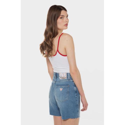 Women's Star Crop Sleeveless Top with Square Neckline