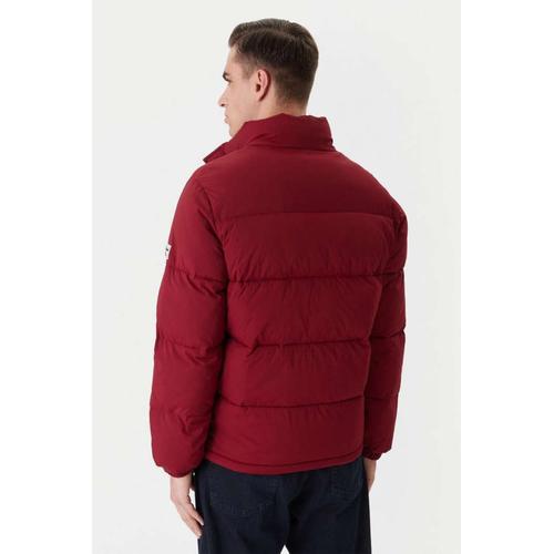 Men's Puffer Jacket with Full Zip Closure and Practical Side Pockets