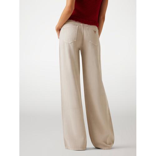 Women's Sexy Palazzo Trousers with Triangle Logo Detail