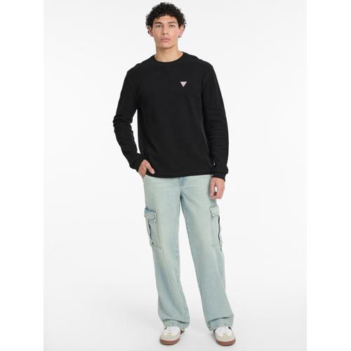 Men's Mini Triangle Long Sleeve Top with Subtle Detail