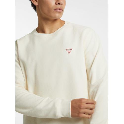 Men's Mini Triangle Long Sleeve Top with Subtle Detail