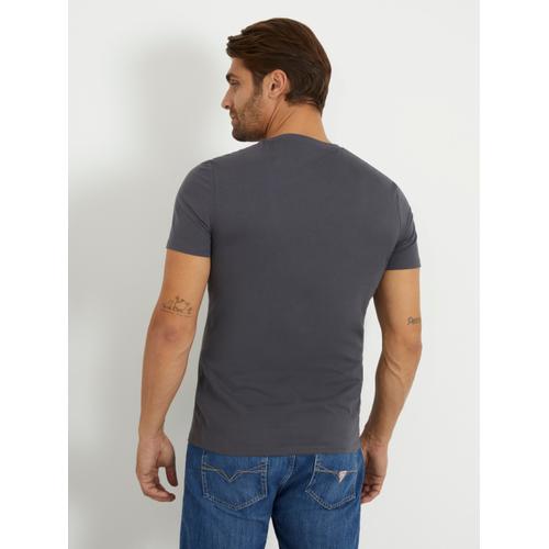 Men's Short Sleeve Small Triangle Logo Print T-shirt