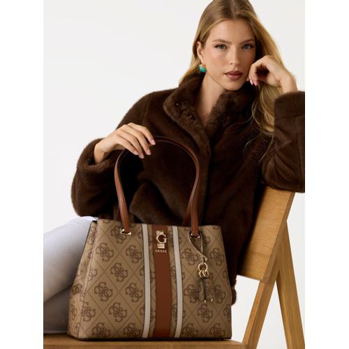 Women's Erenia 4G Logo Shoulder Bag with Zip & Button Closure