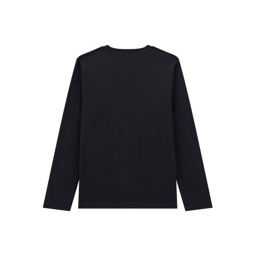 Kids' Long Sleeve Cotton T-shirt with Bold Triangle Design