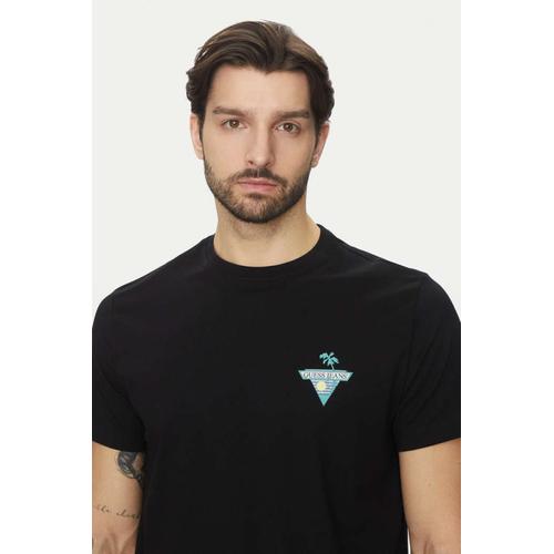 Men's Palm Tree T-Shirt with Logo Print on the Chest