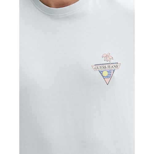 Men's Palm Tree T-Shirt with Logo Print on the Chest