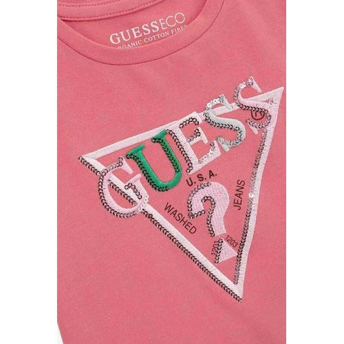 Girls' High Low Short Sleeve T-Shirt with Embroidered Logo